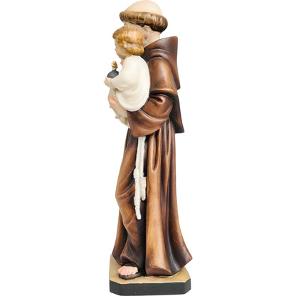 Saint Anthony of Padua and Infant Jesus statue carved in wood