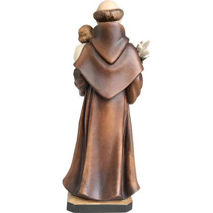 Saint Anthony of Padua and Infant Jesus statue carved in wood