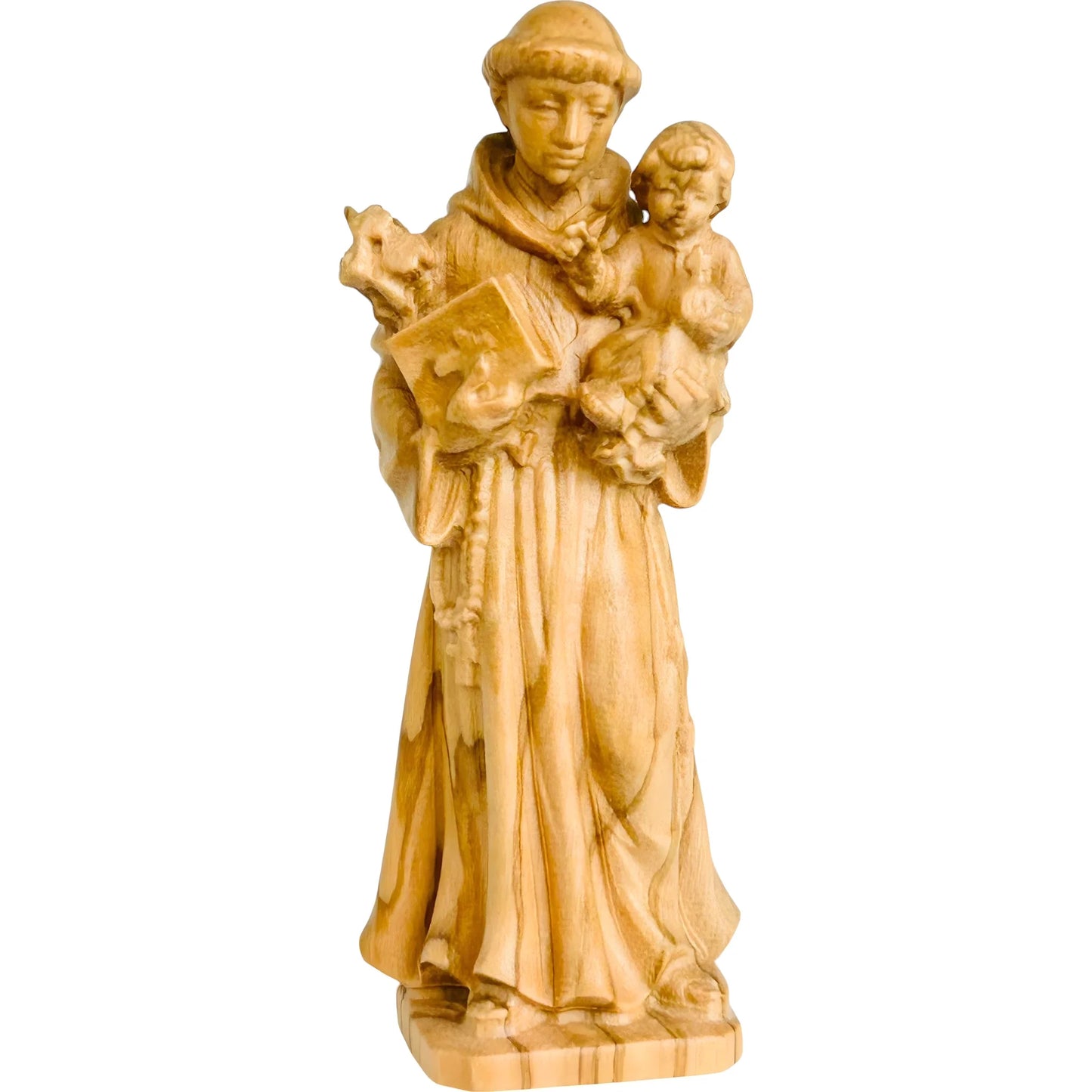 Saint Anthony of Padua and Infant Jesus statue carved in wood