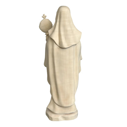 Statue of Saint Clare of Assisi with Monstrance in Wood Carved in Val Gardena