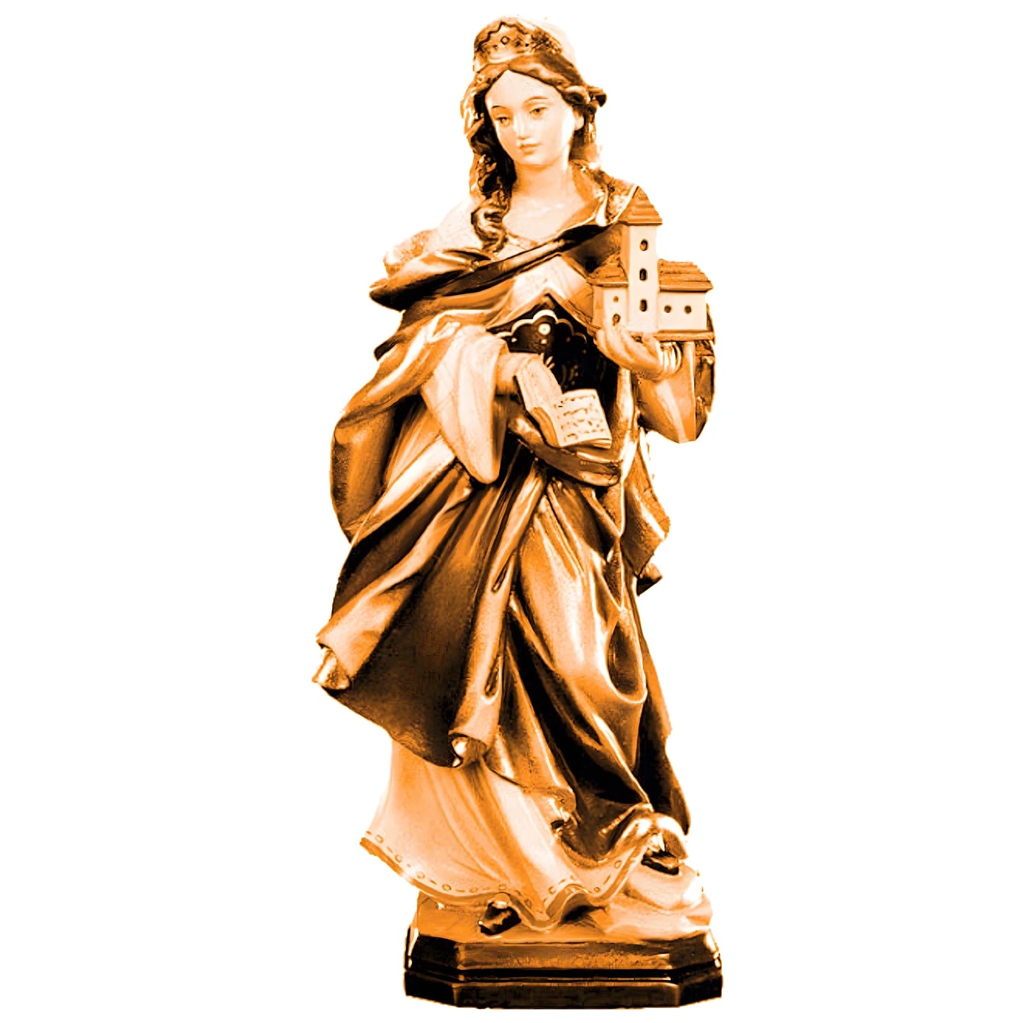 Saint Hedwig Statue in Hand-Carved Wood
