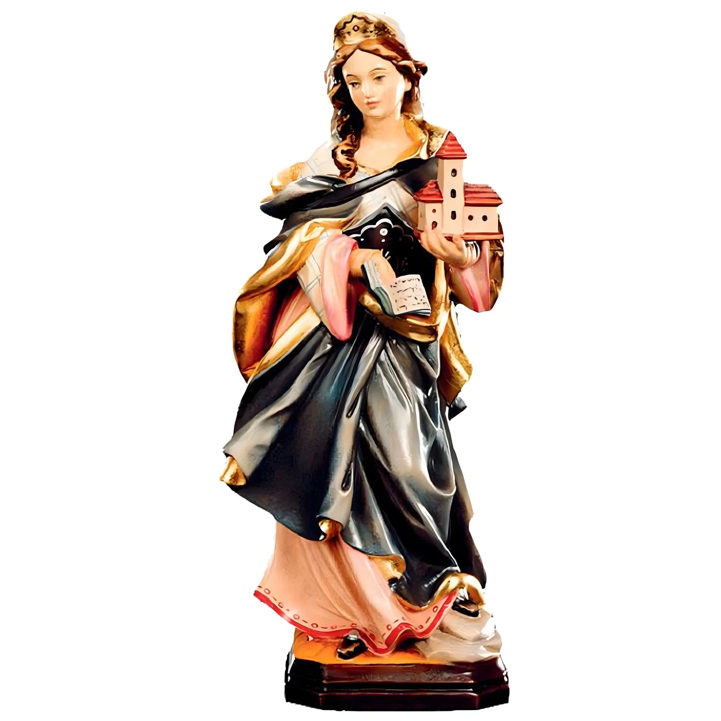 Saint Hedwig Statue in Hand-Carved Wood