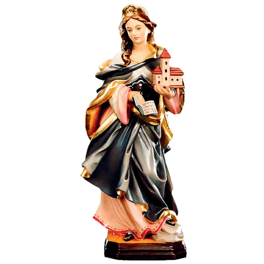 Saint Hedwig Statue in Hand-Carved Wood