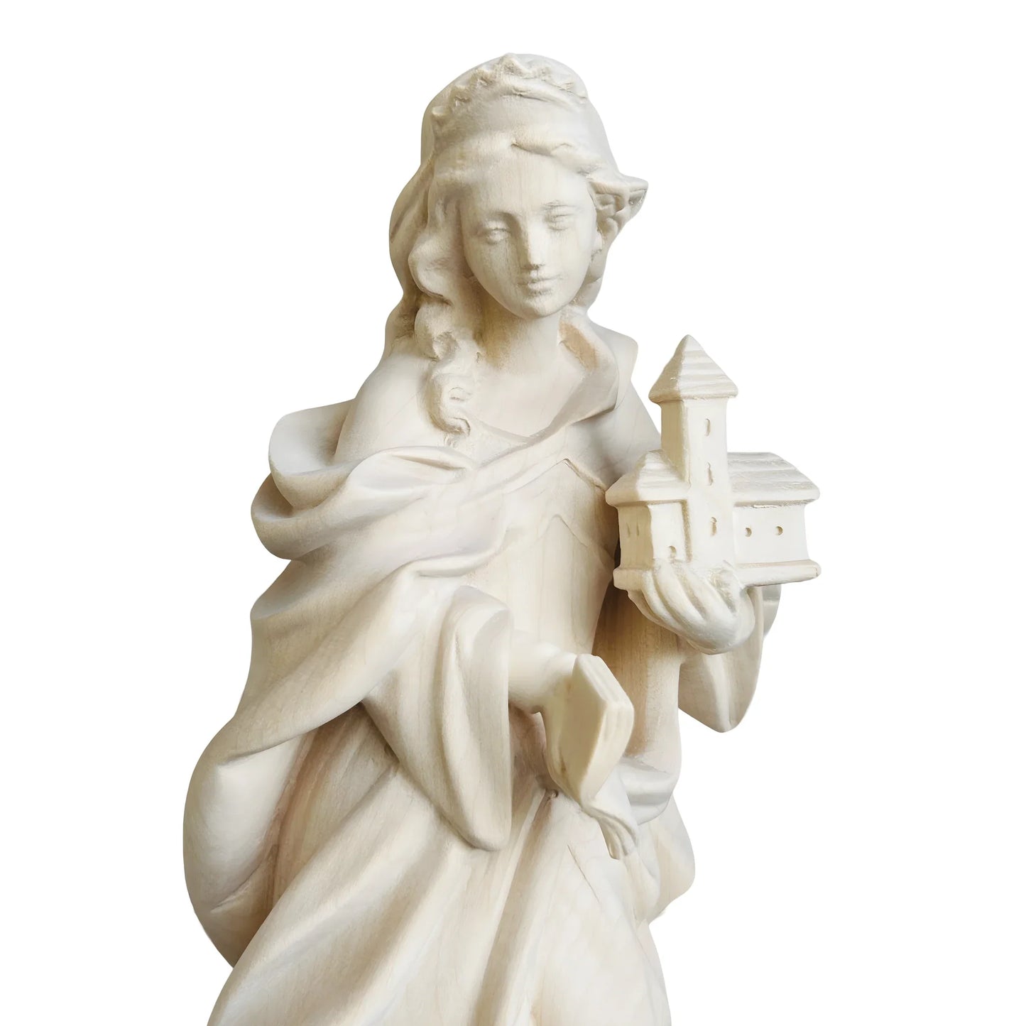 Saint Hedwig Statue in Hand-Carved Wood