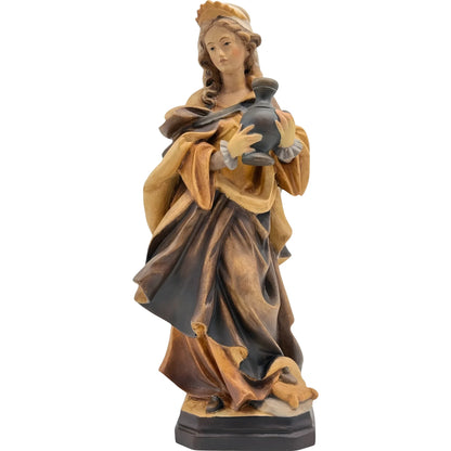 Carved Wooden Statue of Saint Mary Magdalene - Val Gardena Craftsmanship