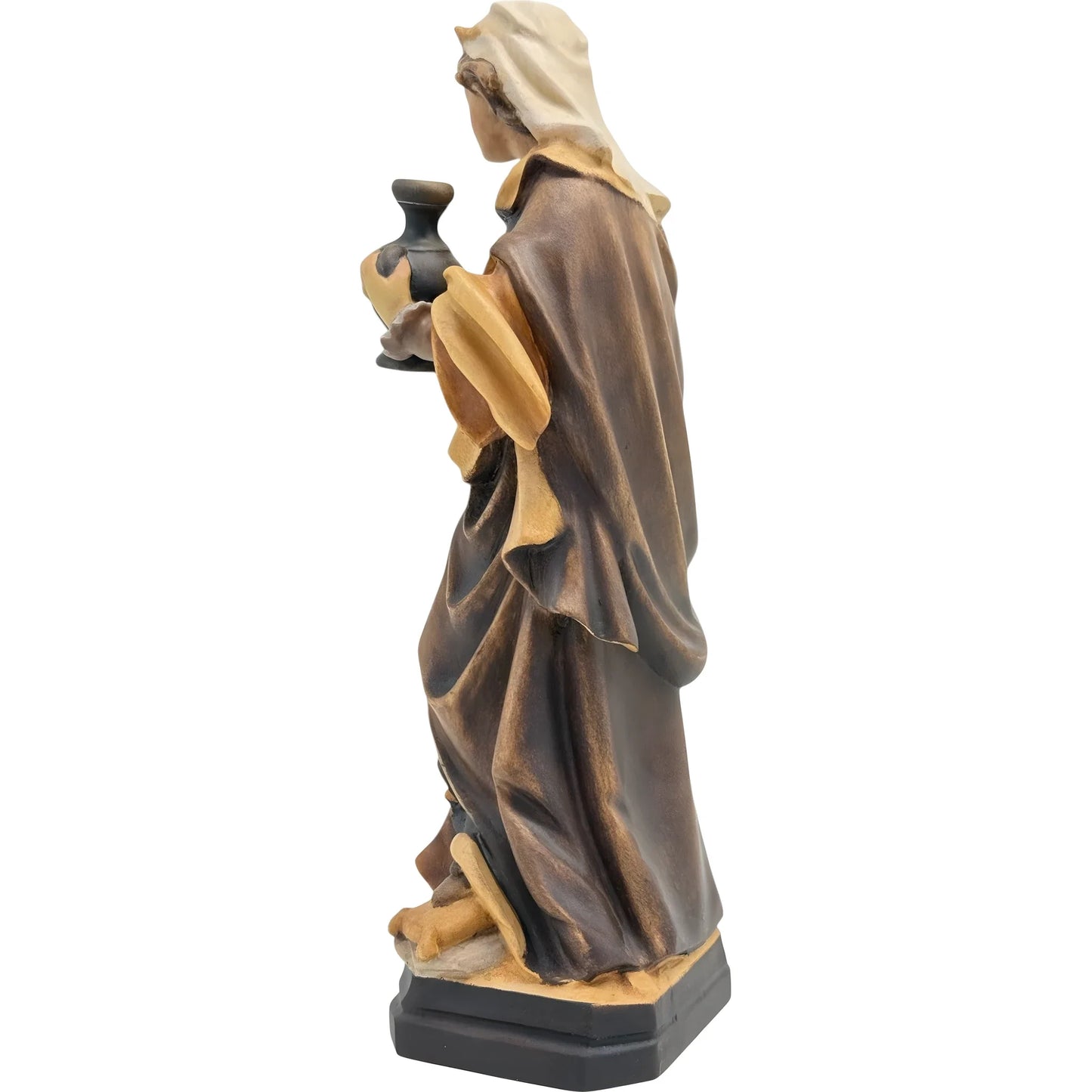 Carved Wooden Statue of Saint Mary Magdalene - Val Gardena Craftsmanship