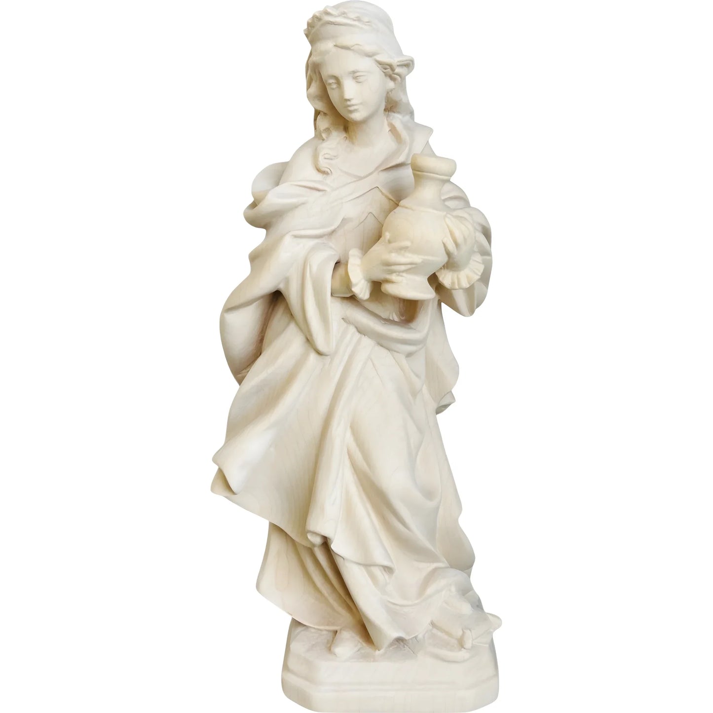 Carved Wooden Statue of Saint Mary Magdalene - Val Gardena Craftsmanship