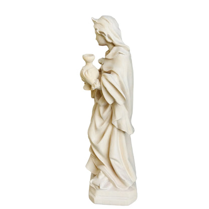 Carved Wooden Statue of Saint Mary Magdalene - Val Gardena Craftsmanship