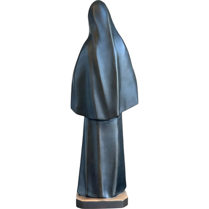 Hand-Carved Wooden Statue of Saint Rita of Cascia from Val Gardena