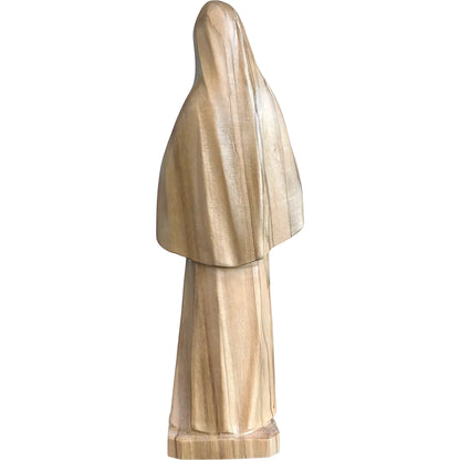 Hand-Carved Wooden Statue of Saint Rita of Cascia from Val Gardena