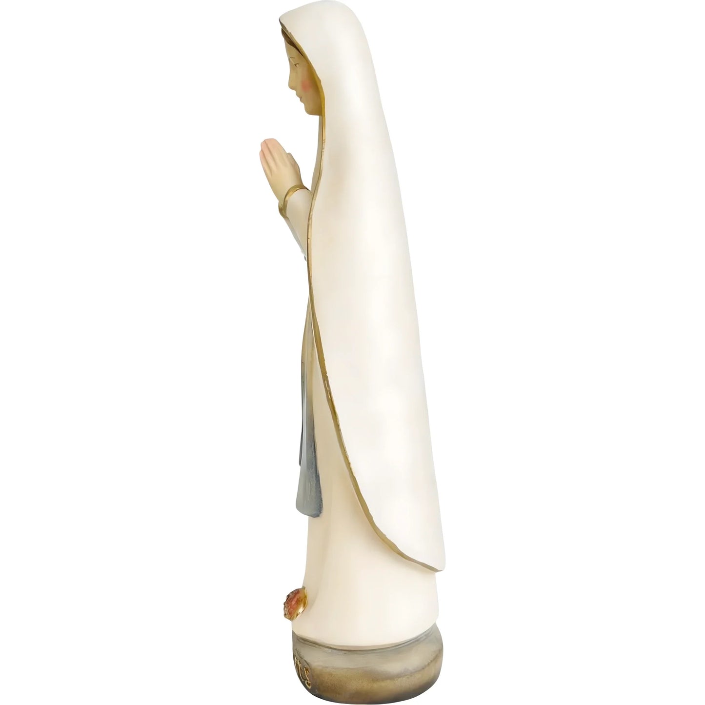 Our Lady of Lourdes Statue and Figurine in Hand-carved Val Gardena Wood