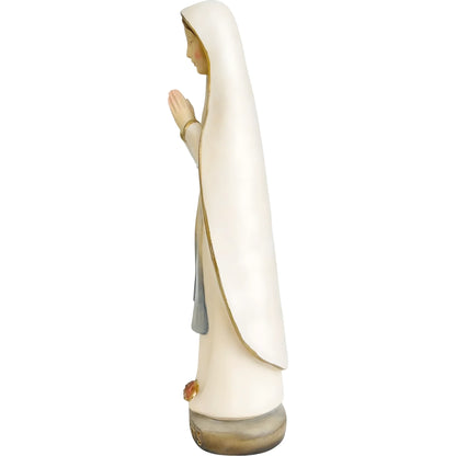 Our Lady of Lourdes Statue and Figurine in Hand-carved Val Gardena Wood