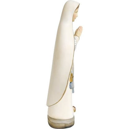 Our Lady of Lourdes Statue and Figurine in Hand-carved Val Gardena Wood