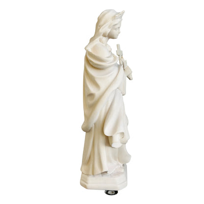 Wooden Statue Saint Margaret, Hand Carved and Painted in Val Gardena