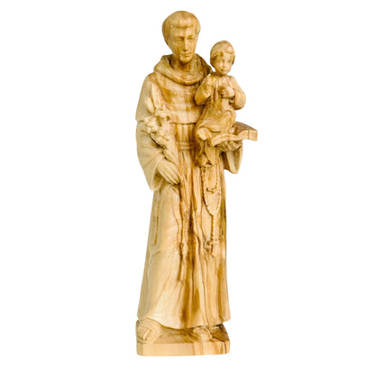 Wooden Statue of Saint Anthony of Padua with Child