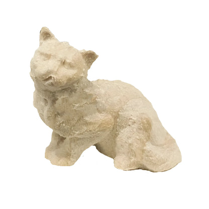 Sitting Kitten - Maple Wood