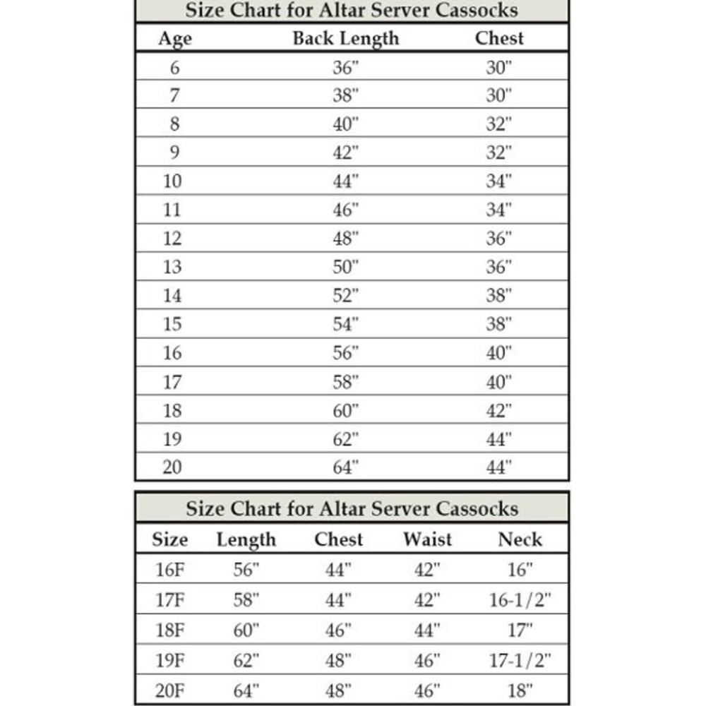Altar Server Cassocks