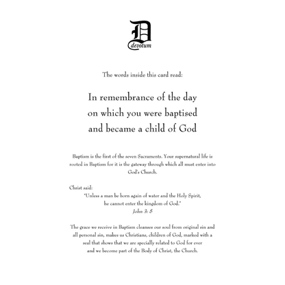 Baptismal Card, DVBAPE