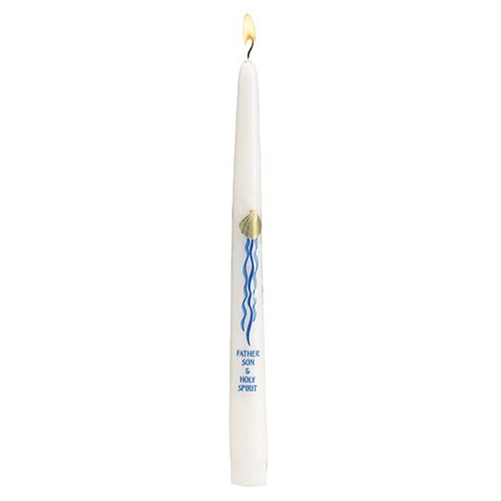 Baptismal Candle, Baptism Candle, Shell 