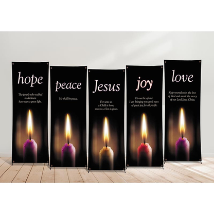 Advent Candle X-Stand Banner Set