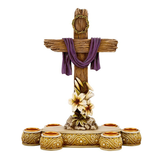 Lenten Cross Candleholder