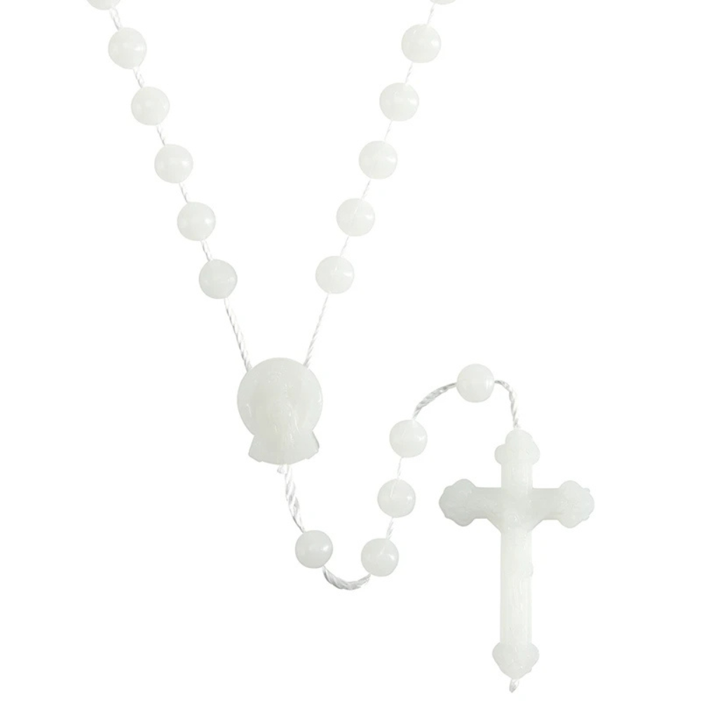 Rose-Scented White Cord Rosary