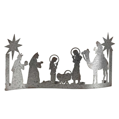 Silhouette Twist Nativity Advent Candleholder
