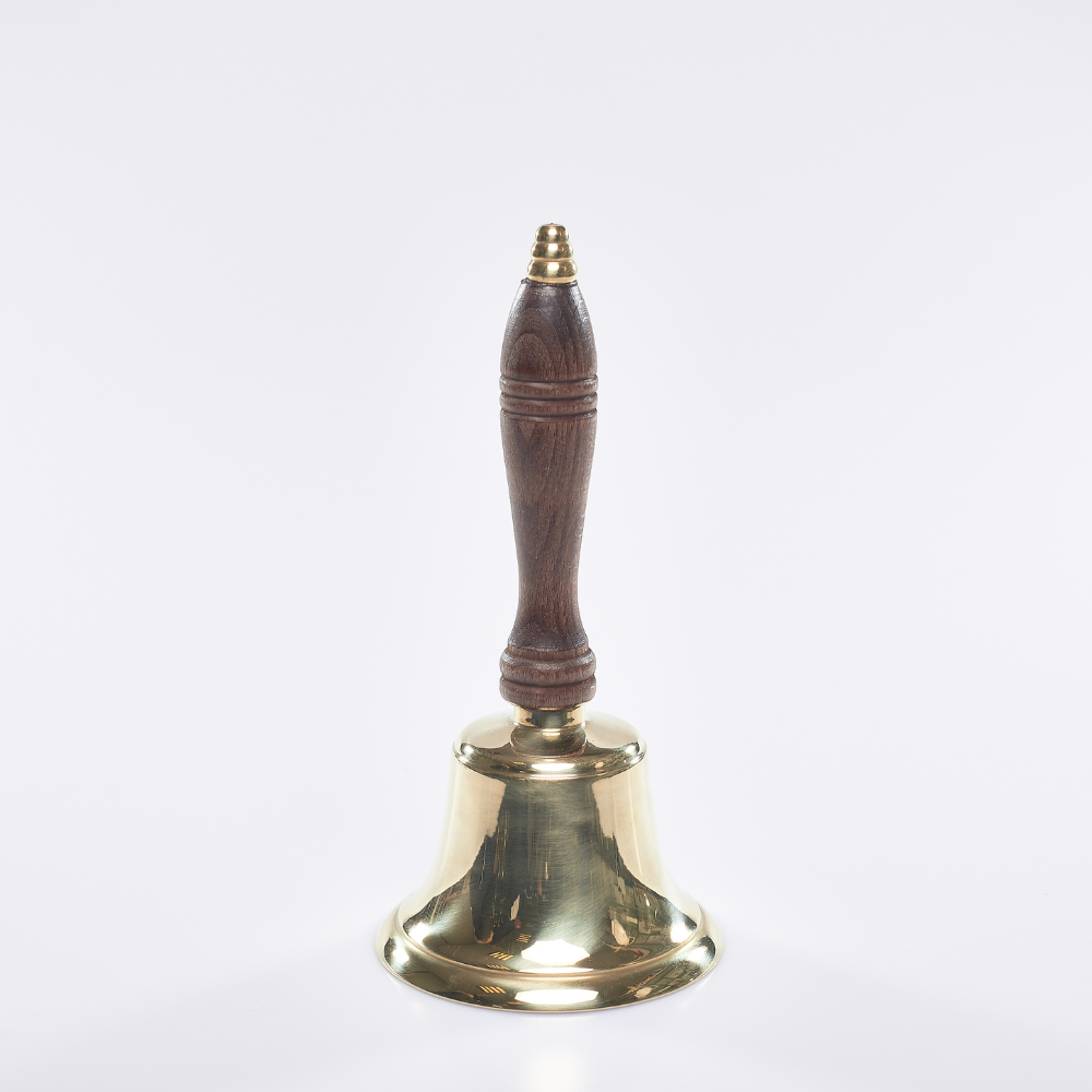Brass Hand Bell with Wooden Handle