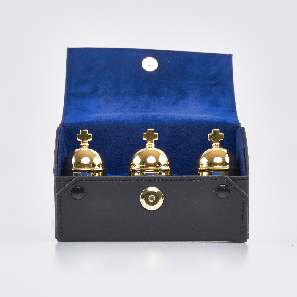 Brass Oil Stock with Tray & Base