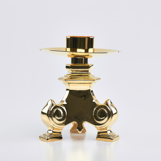 Single Altar Candlestick Baroque Base