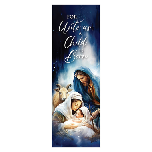 Watercolour For Unto Us A Child Is Born Banner