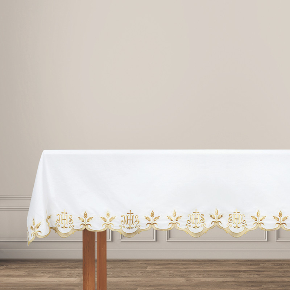 IHS & Wheat Altar Cloth