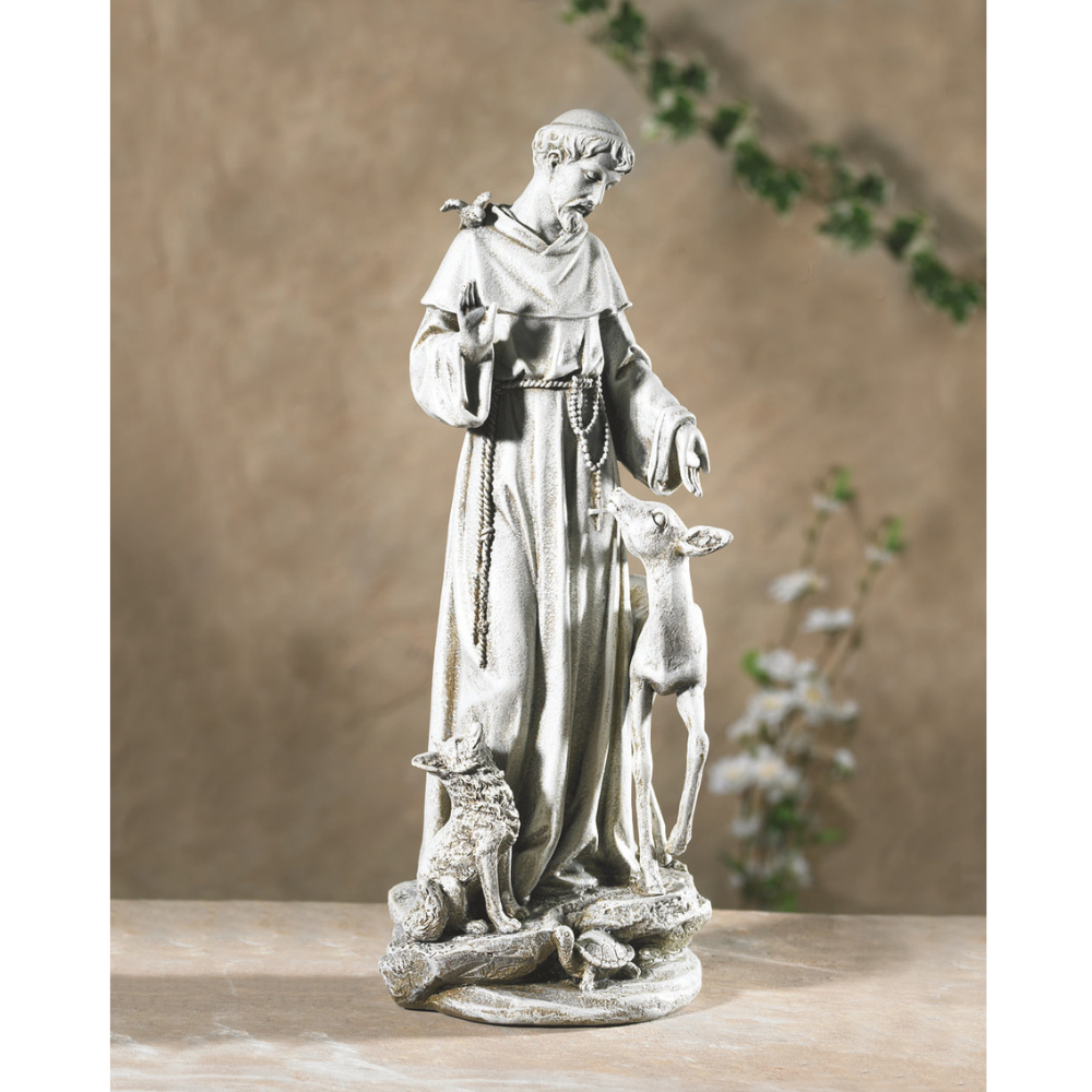 St Francis with Deer Statue