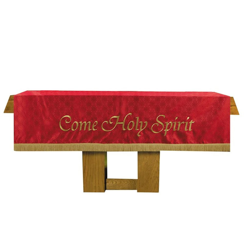 Maltese Cross Jacquard Altar Cloth - Red