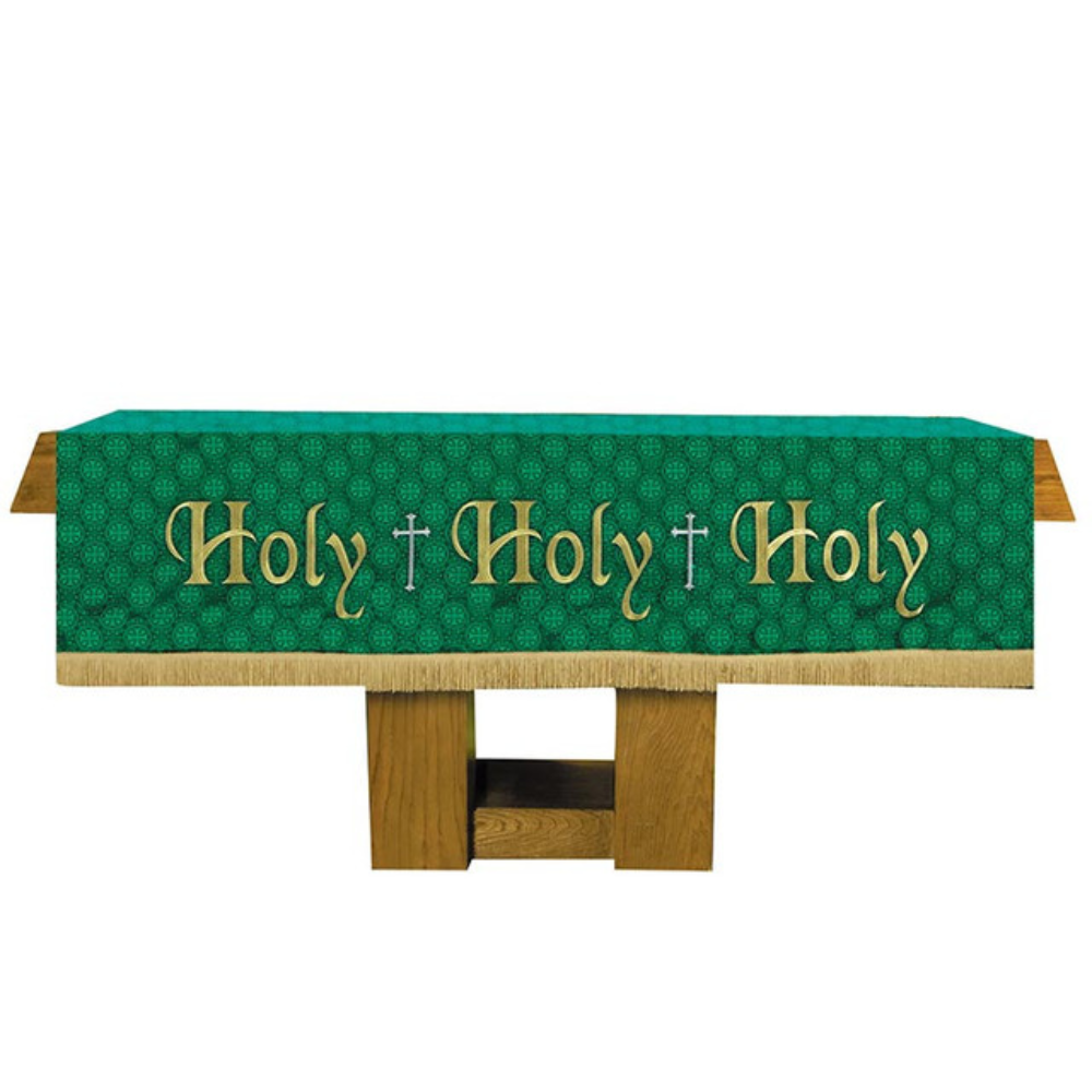 Maltese Cross Jacquard Altar Cloth - Green