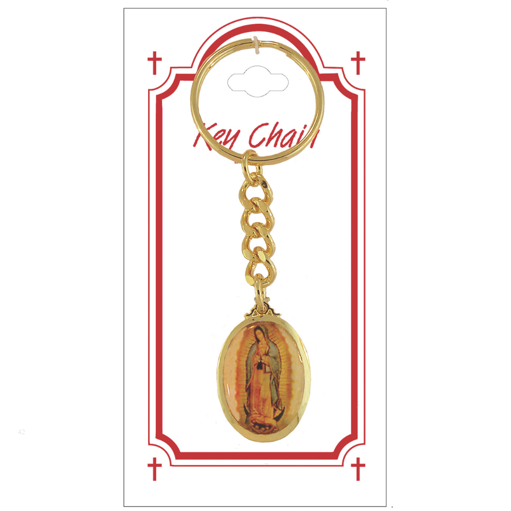Our Lady of Guadalupe Gold Plated Key Chain