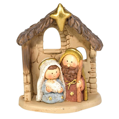 3" Holy Family in Creche
