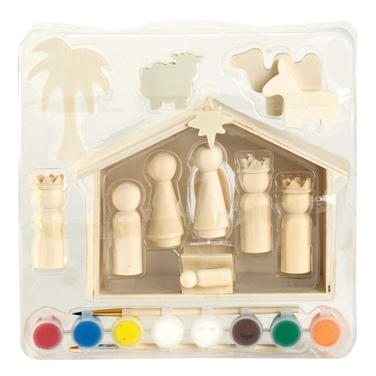 Nativity Wood Paint Set