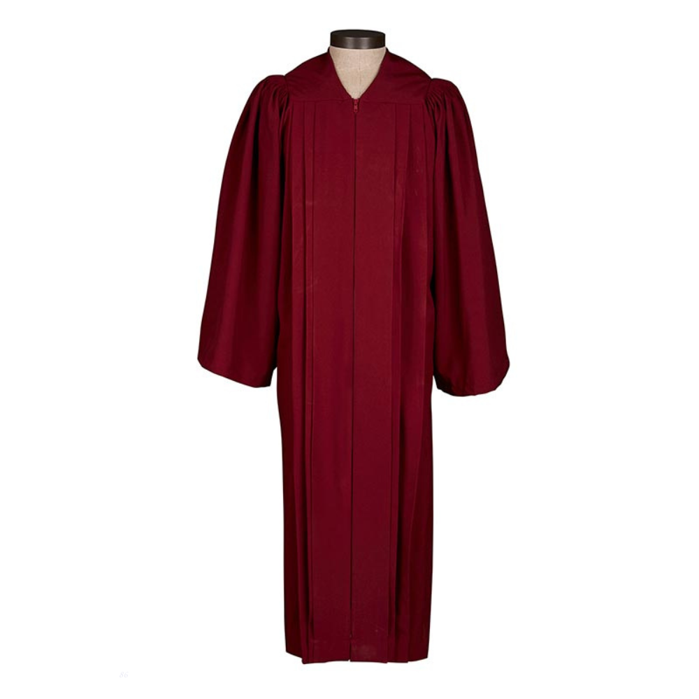 Gloria Collection Matte Choir Gown - Burgundy
