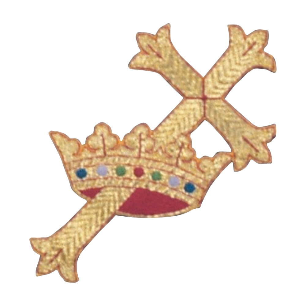 Cross and Crown Applique