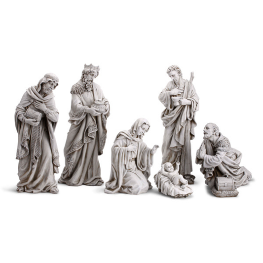 7 Piece Greystone Nativity Set,  23-1/2" Scale