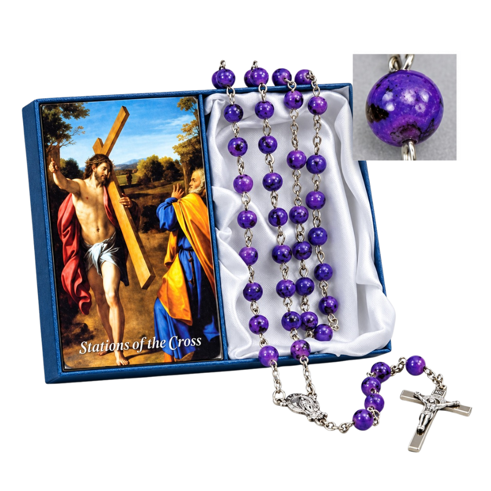 Stations of the Cross Purple Rosary