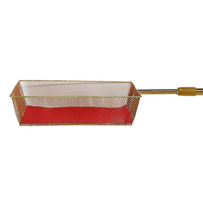 Offering Basket with Retractable Handle - Gold