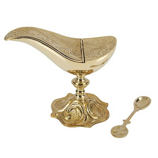Ornate Boat with Spoon