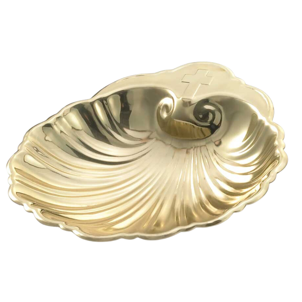 5" Polished Brass Baptismal Shell