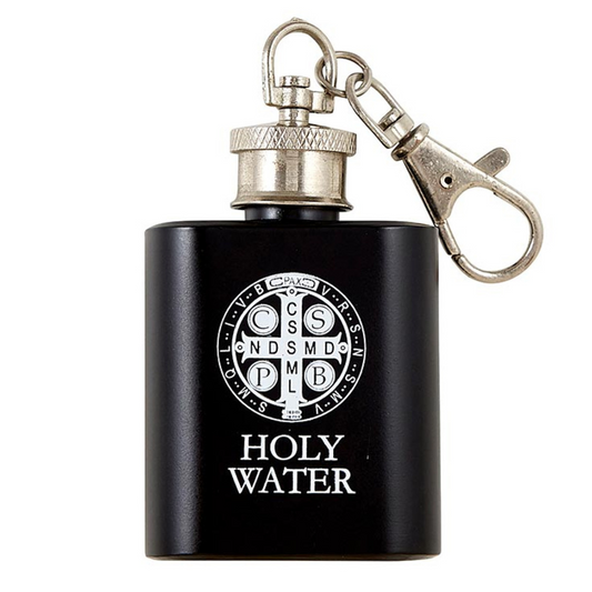 St Benedict Holy Water Bottle Key Chain