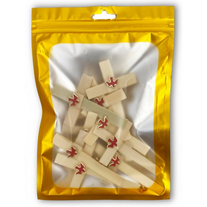 Indian Mini Palm Crosses with Holy Spirit Lapel Pin