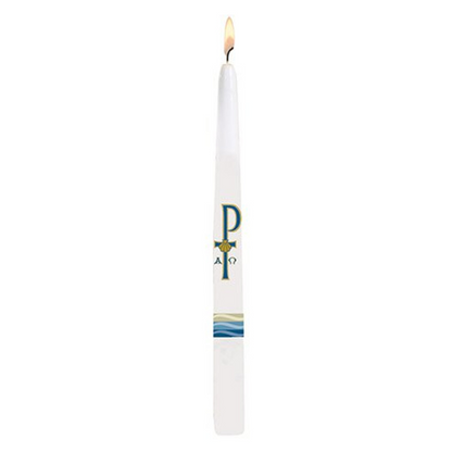 Baptism Chi Rho Candle - Taper
