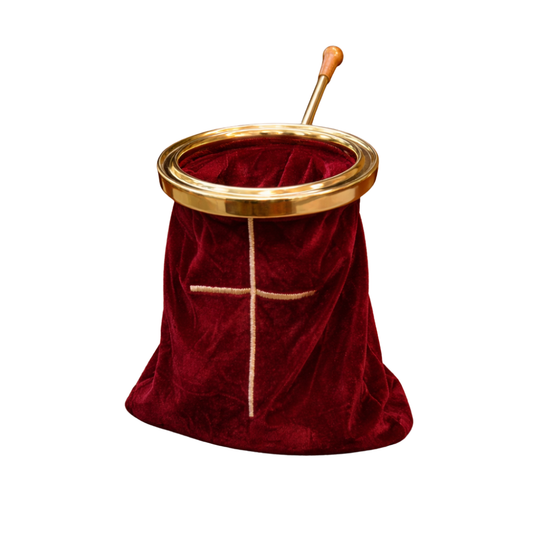 Traditional Velvet Alms Bag for Church Collections