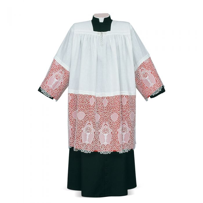 Classic Linen Cotta with Decorative Macramé IHS Lace